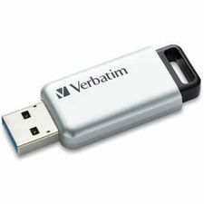 Verbatim 128GB Store 'n' Go Secure Pro USB 3.0 Flash Drive 128 GB - USB 3.0 - Silver - 256-bit AES - Lifetime Warranty - 1 Each