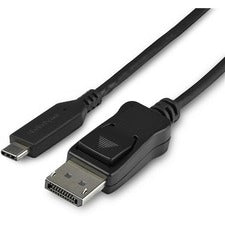 StarTech.com 3.3 ft. (1 m) - USB-C to DisplayPort 1.4 Cable - 8K 60Hz 3.28 ft DisplayPort/USB-C Video Cable Adapter for Audio/Video Device, Monitor, iPad Pro - First End: 1 x 24-pin USB Type C - Male - Second End: 1 x 20-pin DisplayPort 1.4 Digital Audio/