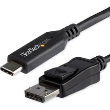 StarTech.com 6 ft. (1.8 m) - USB-C to DisplayPort 1.4 Cable - 8K 60Hz 5.91 ft DisplayPort/USB-C Video Cable Adapter for Audio/Video Device, Monitor, iPad Pro - First End: 1 x 24-pin USB Type C - Male - Second End: 1 x 20-pin DisplayPort 1.4 Digital Audio/