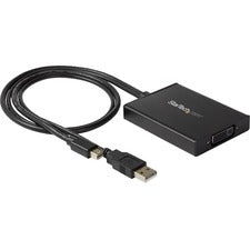 StarTech.com Mini DisplayPort to Dual-Link DVI Adapter - USB Powered - Black 1 x 4-pin USB 2.0 Type A - Male, 1 x 20-pin Mini DisplayPort 1.2a Digital Audio/Video - 1 x 29-pin DVI (Dual-Link) Digital Video - Female - Black - 1 Each