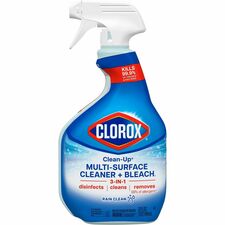 Clorox Clean-Up Multi-Surface Cleaner with Bleach For Multipurpose - 32 fl oz (1 quart) - Rain Clean Scent - Recommended For: Stain Remover - Deodorize, Disinfectant, Easy to Use - Multi Spray Bottle - 1 Each