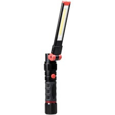 Dorcy Ultra HD Series Foldable Flashlight LED - 500 lm Lumen - 3 x AAA - Battery - Impact Resistant, Water Resistant - Black, Red - 1 Each