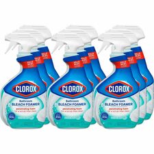 Clorox Disinfecting Bathroom Foamer with Bleach For Bathroom - 30 fl oz (0.9 quart) - Ocean Mist Scent - Recommended For: Soap Scum Remover - Disinfectant - Clear Spray Bottle - 9 / Carton