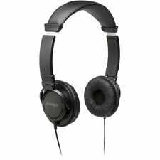 Kensington Hi-Fi Headphones Stereo - Mini-phone (3.5mm) - Wired - Over-the-head - Binaural - Circumaural - 6 ft Cable - Black - 1 Each