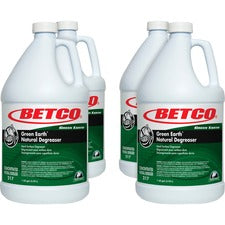 Betco Green Earth Natural Degreaser Concentrate - 128 fl oz (4 quart) - Bio-based, Phosphate-free - Dark Green - 4 / Carton