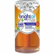 Bright Air Max Odor Eliminator Gel - 4 fl oz (0.1 quart) - Citrus Burst - Phthalate-free, BHT Free, Odor Neutralizer, Paraben-free, Formaldehyde-free, NPE-free, Triclosan-free - 1 Each