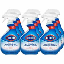 Clorox Clean-Up Multi-Surface Cleaner with Bleach For Multipurpose - 32 fl oz (1 quart) - Rain Clean Scent - Recommended For: Stain Remover - Deodorize, Disinfectant, Easy to Use - Multi Spray Bottle - 9 / Carton