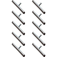 Ettore Wipe 'n Dry Floor Squeegee 22" Rubber Blade - 1.3" Height x 22" Width x 4" Length - Durable, Rust Resistant, Long Lasting - Steel Gray - 10 / Carton