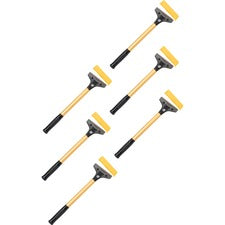 Ettore Heavy Duty Floor Scraper Carbon Steel Blade - 15" Height x 4.3" Width x 1" Length - Heavy Duty, Wear Resistant, Long Lasting - Gold, Black - 6 / Carton