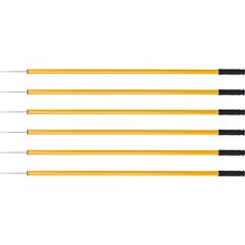 Ettore Trash Picker 44" Reach - Lightweight, Ergonomic Handle, Safety Guard, Extended Tip - Steel - Gold - 6 / Carton