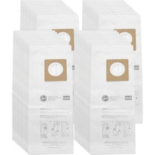 Hoover HushTone Vacuum Bags 10/Pack - 4 / Carton - Disposable, Micro Allergen - White