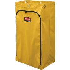 Rubbermaid Commercial 6173 Cleaning Cart 24-Gallon Replacement Bags 24 gal Capacity - 9.10" Length x 6.50" Width - Zipper Closure - Yellow - Vinyl - Janitorial Cart - 4 / Carton