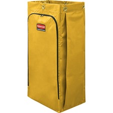 Rubbermaid Commercial Cleaning Cart 34-Gallon Replacement Bags 34 gal Capacity - 16.80" Length x 10.50" Width - Zipper Closure - Yellow - Vinyl - Janitorial Cart - 4 / Carton