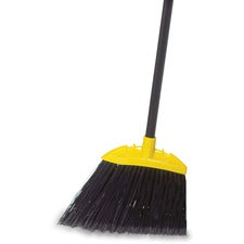 Rubbermaid Commercial Jumbo Smooth Sweep Angle Broom Polypropylene Bristle - 10.5" Overall Length - Black Metal Handle - 6 / Carton
