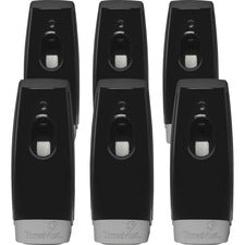 TimeMist Settings Air Freshener Dispenser 0.13 Hour, 0.25 Hour, 0.50 Hour - 30 Day Refill Life - 2 x AA Battery - 6 / Carton - Black