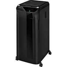 Fellowes AutoMax 600M Auto Feed Shredder Micro Cut - 600 Per Pass - for shredding Staples, Paper Clip, Paper, Credit Card, Junk Mail - 0.078" x 0.547" Shred Size - P-5 - 9" Throat - 22 gal Wastebin Capacity - Black
