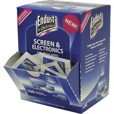 Endust Screen/Electronics Clean Wipes For Smartphone, Handheld Device, Notebook, LCD, GPS Navigation System, Display Screen - Anti-static, Alcohol-free, Ammonia-free, Soft, Non-abrasive - Blue - 150 / Pack