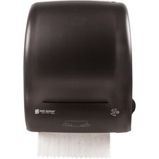 San Jamar Simplicity Essence Roll Towel Dispenser Touchless Dispenser - 1 x Roll - 15.1" Height x 12.4" Width x 9.3" Depth - Black Pearl - Easy-to-load - 1 Each