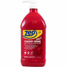 Zep Cherry Bomb Gel Hand Cleaner Mild Cherry Scent - 1.50 quart - Dirt Remover, Grime Remover, Odor Remover, Grease Remover, Paint Remover, Adhesive Remover, Ink Remover, Soil Remover, Oil Remover, Tar Remover, Carbon Remover, ... - Hand, Skin - Moisturiz