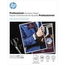 HP Laser Printer Professional Business Paper - Multi Letter - 8 1/2" x 11" - 52 lb Basis Weight - 200 g/m² Grammage - Matte - White - 150 / Pack