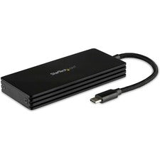 StarTech.com Drive Enclosure - USB 3.1 Type C Host Interface - UASP Support External - Black 1 x SSD Supported - 1 x Total Bay - Aluminum