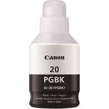 Canon GI-20 MegaTank Ink Inkjet - Black - 1 Each