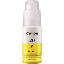 Canon GI-20 MegaTank Ink Inkjet - Yellow - 1 Each