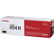 Canon 054H Original High Yield Laser Toner Cartridge - Yellow - 1 Each 2300 Pages