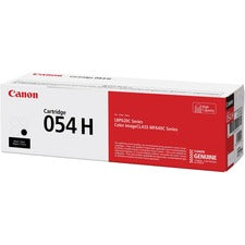 Canon 054H Original High Yield Laser Toner Cartridge - Black - 1 Each 3100 Pages