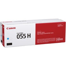 Canon 055H Original High Yield Laser Toner Cartridge - Cyan - 1 Each 5900 Pages