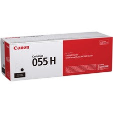Canon 055H Original High Yield Laser Toner Cartridge - Black - 1 Each 7600 Pages