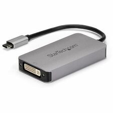 StarTech.com USB-C to DVI Adapter - Dual-Link Connectivity - Active Conversion 1 x 24-pin USB Type C USB 3.1 Male - 1 x 29-pin DVI-I (Dual-Link) Video Female - 2560 x 1600 Supported - Space Gray - 1 Each