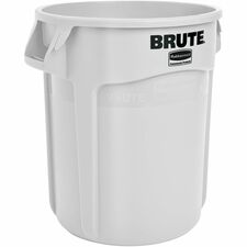 Rubbermaid Commercial Brute 10-Gallon Vented Container 10 gal Capacity - Round - Tear Resistant, Reinforced, UV Coated, Damage Resistant, Warp Resistant, Handle, Warp Resistant, Damage Resistant, Crack Resistant, Handle - 17.3" Height x 15.6" Diameter - P