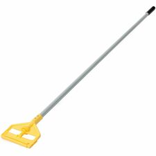 Rubbermaid Commercial Invader Wet Mop Handle 60" Length - Gray, Yellow - Aluminum, Vinyl - 1 Each