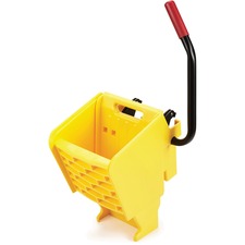 Rubbermaid Commercial WaveBrake Side Press Wringer 8.75 gal - 31.1" x 13.4" x 15.8" - Plastic, Steel - Yellow - 1 Each