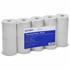 ICONEX 3-1/8" Thermal POS Receipt Paper Roll 3 1/8" x 230 ft - White - 10 / Pack