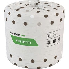 Cascades PRO PRO Perform Standard Toilet Paper 2 Ply - 4.25" Width x 4" Length - 400 Sheets/Roll - 4.50" Roll Diameter - 1 41/64" Core - Latte - 80 / Carton