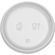 Dixie Portion Cup Lids by GP Pro PETE Plastic - Clear - 100/Pack - 24 / Carton