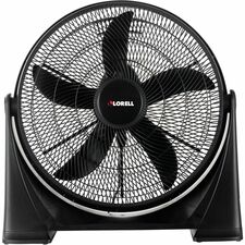 Lorell Box Fan 20" Fan Diameter - 3 Speed - Tilt Adjustment, Lightweight - 24.2" Height x 24.2" Width x 7.2" Depth - Plastic - Black