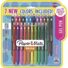 Paper Mate InkJoy Assorted Color Gel Pens 0.7 mm Pen Point - Assorted Ink - Gel-based - 22 / Pack