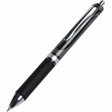 Integra Retractable Gel Ink Pen 0.7 mm Medium Pen Point - Retractable - Black Ink - Gel-based - Black Barrel - Metal Tip - 1 Dozen