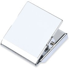 Tatco Magnetic Labeling Clip 1.6" Length x 1.4" Width - 0.75" Size Capacity - for Cabinet, Refrigerator, Steel, Shelving - Wipe-off, Write-on, Magnetic Backing, Label Area - White - Ceramic Magnet - 4 / Pack