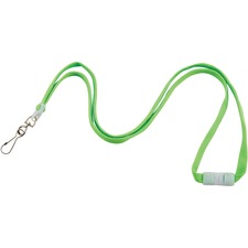 Advantus Neon Breakaway Lanyard 0.5" Width x 36" Length - Neon Green - 12 / Pack
