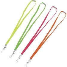 Advantus Neon Breakaway Lanyard 0.5" Width x 36" Length - Neon Pink - 12 / Pack