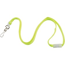 Advantus Neon Breakaway Lanyard 0.5" Width x 36" Length - Neon Yellow - 12 / Pack