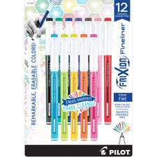 FriXion Fineliner Erasable Marker Pens 0.6 mm Fine Pen Point - Erasable - Gel-based - 12 / Set