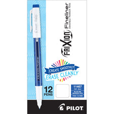 FriXion Fineliner Erasable Marker Pens 0.6 mm Fine Pen Point - Erasable - Blue Ink - Gel-based - 1 Dozen