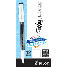 FriXion Fineliner Erasable Marker Pens 0.6 mm Fine Pen Point - Erasable - Black Ink - Gel-based - 1 Dozen