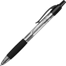 Integra Retractable 0.7mm Gel Pen 0.7 mm Medium Pen Point - Retractable - Black Ink - Gel-based - Black Barrel - 1 Dozen