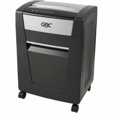 GBC ShredMaster SX20-08 Cross-Cut Paper Shredder Non-continuous Shredder - Super Cross Cut - 20 Per Pass - for shredding Paper, Staples, Paper Clip - P-4 - 4 Hour Run Time - 8 gal Wastebin Capacity - Black, Chrome